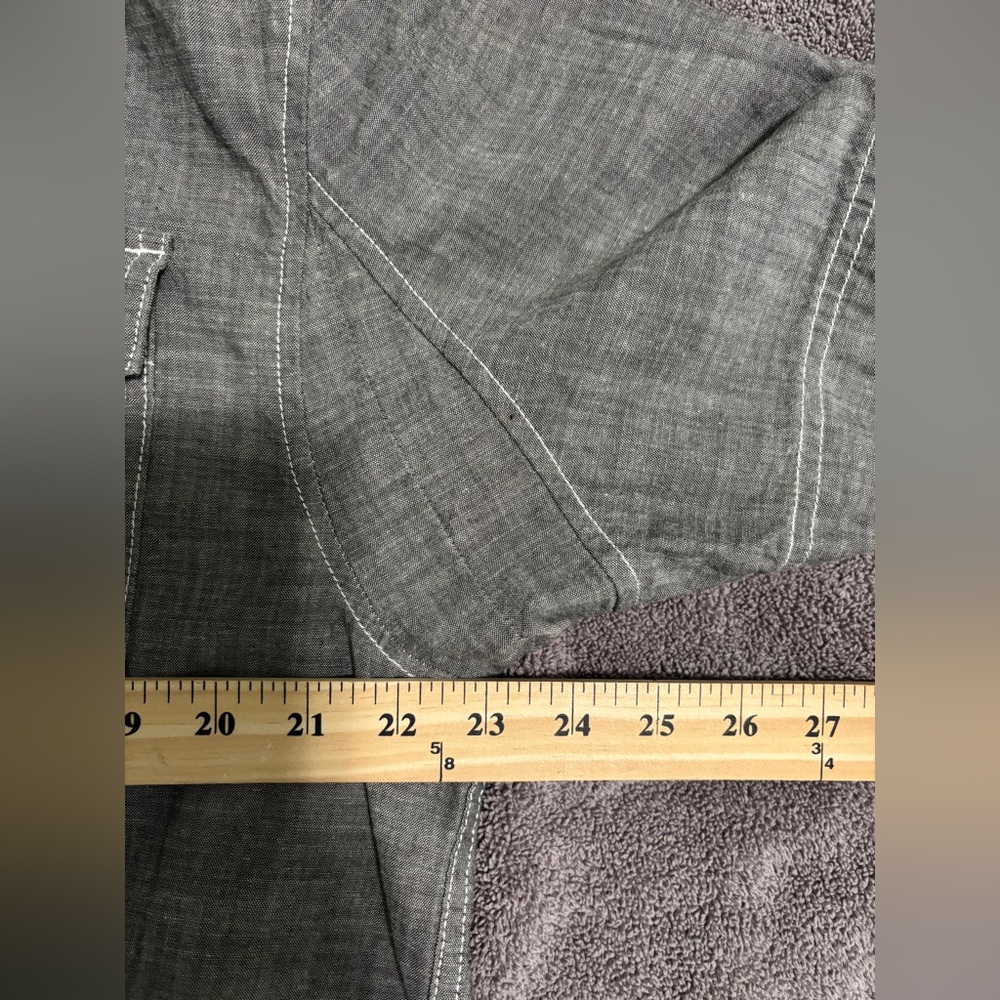 Duluth Trading Co. Men's Casual Grey Button‎ Down Shirt Size Large - Picture 8 of 11